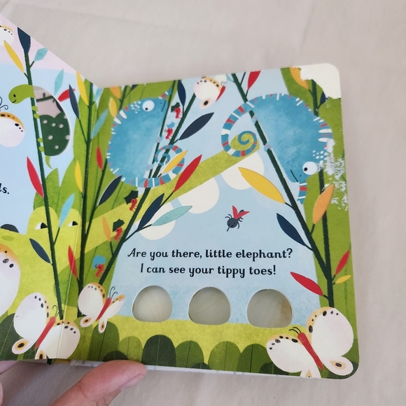 Usborne Little Peek-through Book | Are You There Little Elephant? - Picture 2 of 7